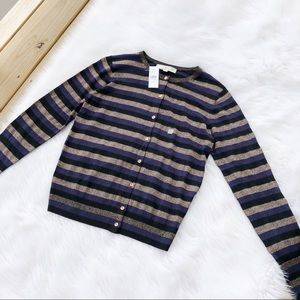 Ann Taylor LOFT New Striped Cardigan Sweater